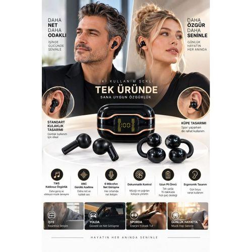 Günlük Hayatın İçin 4 Kulaklıklı Tws Kablosuz Kulaklık Seti Dijital Şarj Ekranlı