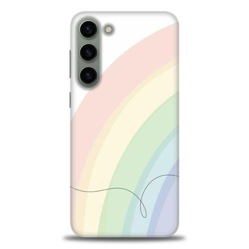 Samsung Galaxy S23 Kılıf HD Baskılı Kılıf - Soft Gökkuşağı + Tam Ekran Koruyucu