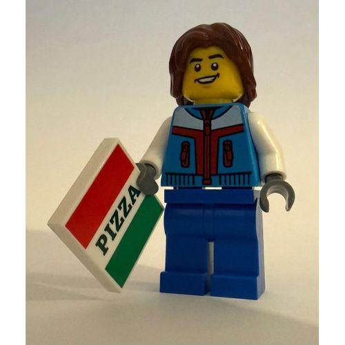 Orjinal Lego Minifigür Pizza Delivery Boy