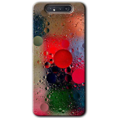 Potkal Hediye Fabrikası Samsung Galaxy A80 Kılıf HD Desen Baskılı Arka Kapak - Wet Bubbles