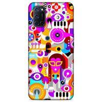 Lopard Oppo A92 Uyumlu Kılıf Soyut Sanat (20) Desenli Koruyucu Kılıf