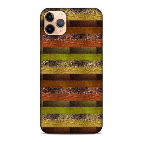 Apple Iphone 11 Pro Kılıf Patchwork (48) Bumper Kılıf Kahve Yeşil