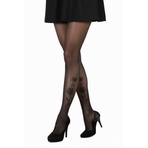 Vog İnce Desenli Külotlu Ester Siyah 2