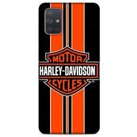Samsung Galaxy A71 Uyumlu Kılıf Motorsiklet (36) Glitter Kılıf Harley Davidson