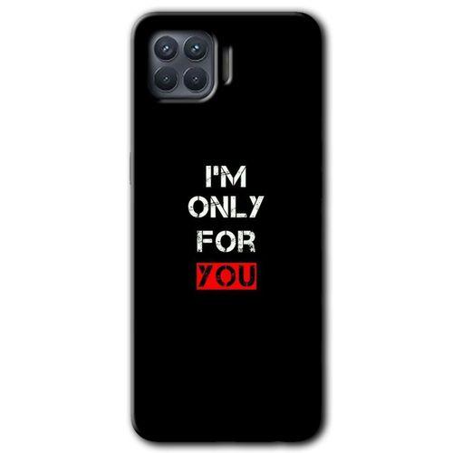 Oppo Reno 4 Lite Kılıf HD Desen Baskılı Arka Kapak + Temperli Cam - For You