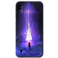 Samsung Galaxy A10 Kılıf Baskılı Kapak - Wanderer Silhouette + 5D Tam Kaplayan Cam