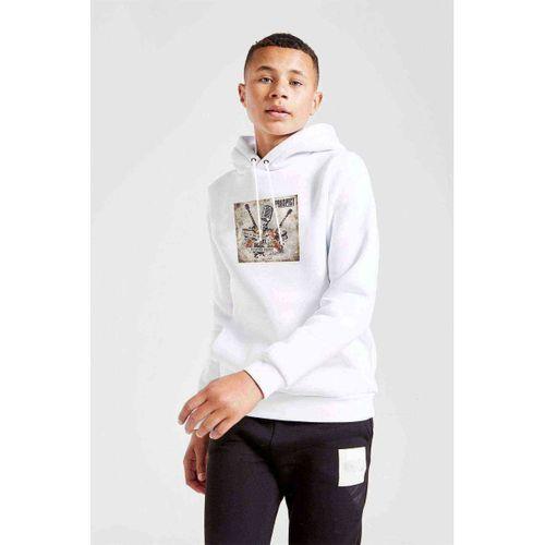 Listen Free To Prospect Rock And Baskılı Unisex Çocuk Kapüşonlu Beyaz Sweatshirt