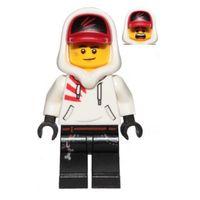 Lego Minifigür Jack Davids White Hoodie with Cap and Hood hs009