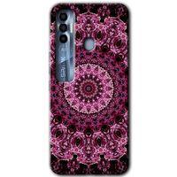 Tecno Spark 7 Pro Kılıf HD Desen Baskılı Arka Kapak - Mandala Patterns Kaleidoscope + Kırılmaz Cam