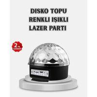 Led Disko Küresi Bluetooth Hoparlörlü Ritimle Senkronize Döner Işıklı