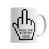 Fuuck The System Kupa Bardak Porselen