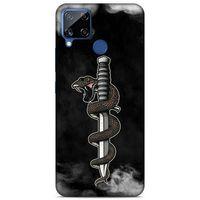 Lopard Oppo Realme C15 Uyumlu Kılıf Tattoo's (11) Tam Koruma Yılan Dövmesi