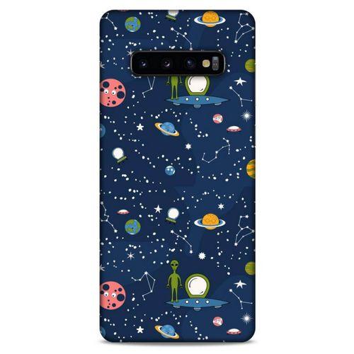 Samsung Galaxy S10 Plus Uyumlu Kılıf Mavi Delisi (25) Antişok Kapak Space