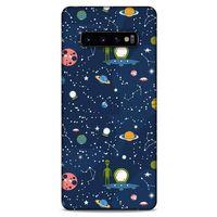 Samsung Galaxy S10 Plus Uyumlu Kılıf Mavi Delisi (25) Antişok Kapak Space