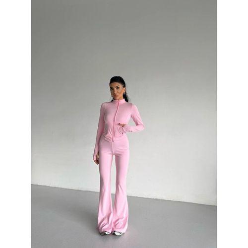 Kadın Balıkçı Yaka Cep Detaylı Ceket Ve Ispanyol Paça Spor Ikili Takım