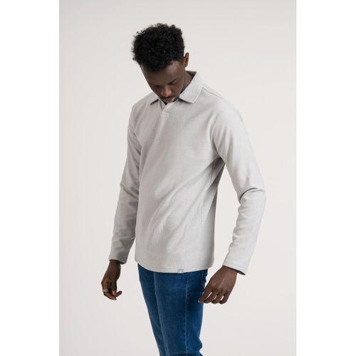 Gömlek Yaka Hafif Armürlü Slimfit Uzun Kol Sweatshirt