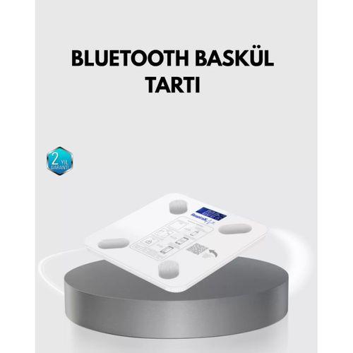 Bluetooth Akıllı Tartı – 8 Fonksiyonlu Dijital Baskül, 180 Kg Kapasiteli