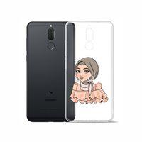 Huawei Mate 10 Lite Başörtülü Kız Şeffaf Telefon Kılıfı