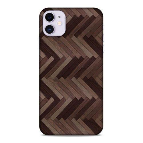Lopard Apple Iphone 11 Uyumlu Kılıf Wood'X (33) Hybrid Kılıf Baskılı