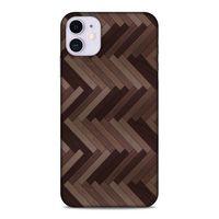 Lopard Apple Iphone 11 Uyumlu Kılıf Wood'X (33) Hybrid Kılıf Baskılı