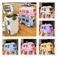 Otobüs Tasarımı Pipetli Su Matarası 500 Ml Alk4648