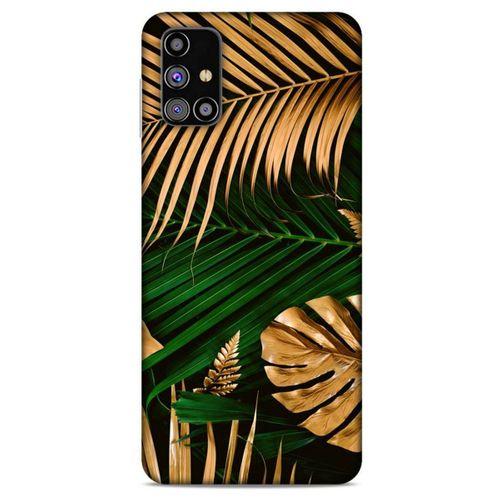 Lopard Samsung Galaxy M31s Uyumlu Kılıf Bahar (6) Silikon Kılıf Altın Yapraklar