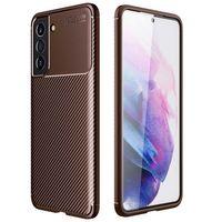 Fogy Galaxy S21 FE Negro Uyumlu Kılıf Tam Koruma Karbon Desenli Negro Kapak