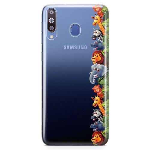 Samsung Galaxy M30 Kılıf Maymun Fil Aslan Arka Kapak Koruma Desenli Full Koruyucu