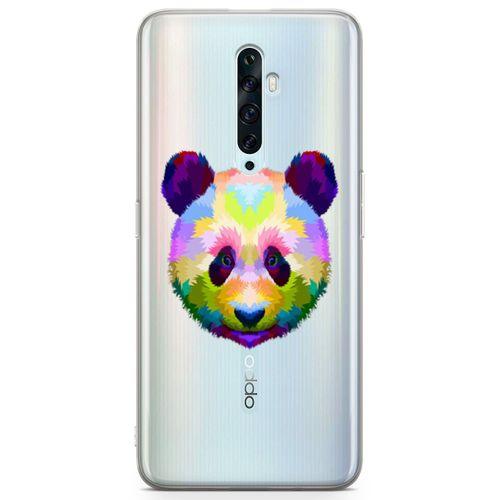Oppo Reno2 Z 2019 Kılıf Renkli Panda Arka Kapak Koruma Desenli Full Koruyucu