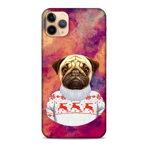 Apple Iphone 11 Pro Kılıf Köpek Kıyafetleri (6) Silikon Kılıf Pug Kazak