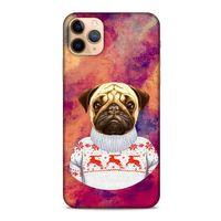 Apple Iphone 11 Pro Kılıf Köpek Kıyafetleri (6) Silikon Kılıf Pug Kazak