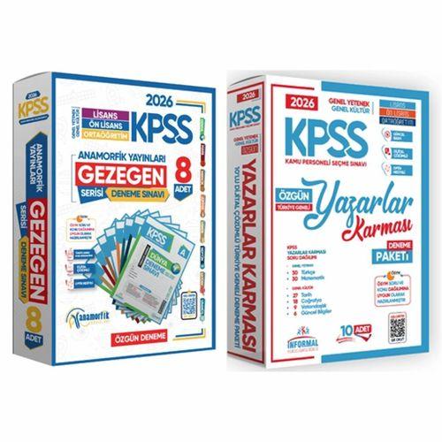2026 KPSS YAZARLAR KARMASI 10lu ve GEZEGEN 8li Dijital Çözümlü Deneme Seti