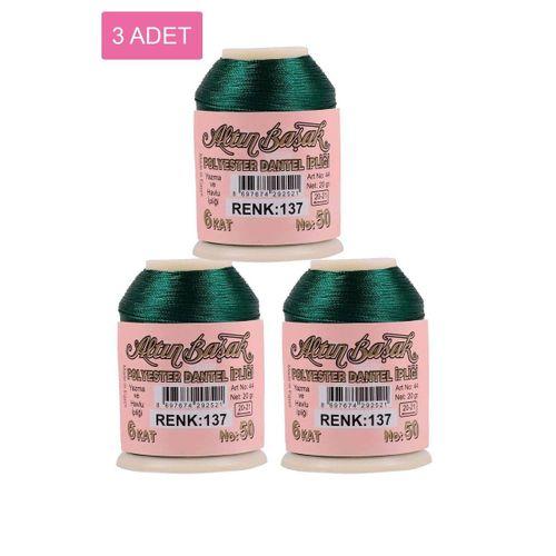 3 Adet Altınbaşak Oya ve Dantel İpi 20 gr - Royaleks - No: 137