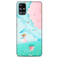 Samsung Galaxy M31s Kılıf Pastel Renkler (45) Liquid Air Kılıf Mavi Toz Pembe
