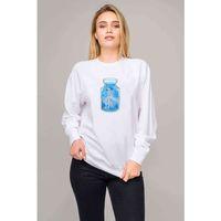 Anime Fairy Tail Glass Guild Emblem Baskılı Beyaz Kadın Sweatshirt
