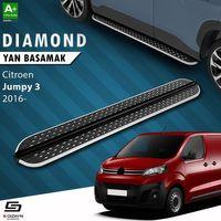 S-Dizayn Citroen Jumpy 3 Kısa Şase Diamond Krom Yan Basamak 213 Cm 2016 Üzeri A+ Kalite