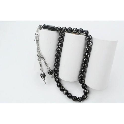 Üçhilal İşlemeli Oltu Sıkması Tespih