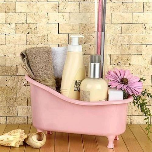Dekoratif Mini Küvet Şeklinde Çok Amaçlı Banyo Düzenleyici Sepet