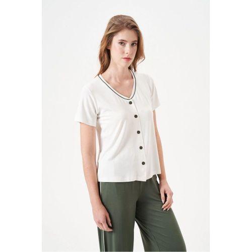 Pjs 29022 Kadın Düğmeli Pijama Takım