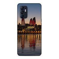Oppo Reno 6 4G Uyumlu Kılıf Azarbaijan (28) Arka Kapak Alov Kuleleri