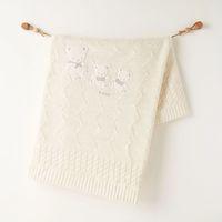 Andywawa AC26341 Triko Battaniye 85x100 Ekru