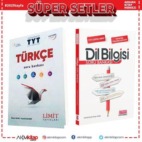 Limit Yayınları TYT Türkçe ve AKM Dil Bilgisi Soru Bankası Seti 2 Kitap