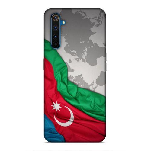 Realme 6 Uyumlu Kılıf Azarbaijan (16) Kalın Kılıf Harita Bayrak