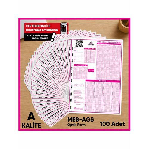 MEB-AGS Deneme Sınavları İçin 100 Adet Optik Form