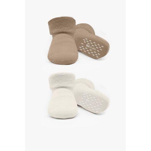 Bi̇style 2'li Havlu Soket Kaymaz Basic Boy 10508 Bej