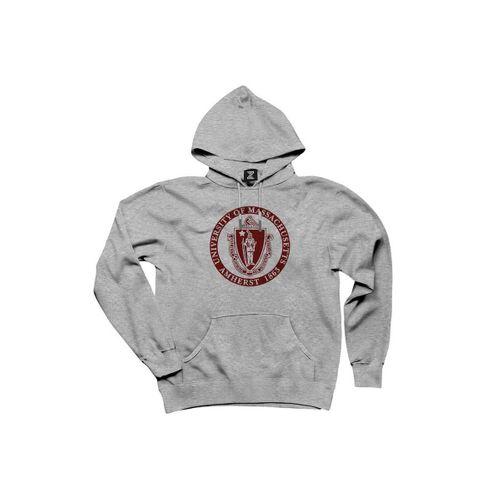 Massachusetts University logo Gri Kapşonlu Sweatshirt Hoodie