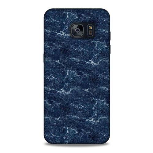 Mermer Desenli (15) Tema Antişok Kılıf Lacivert Samsung Galaxy S7 Edge Kılıf