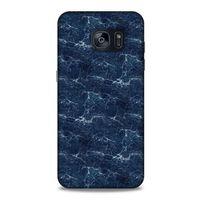 Mermer Desenli (15) Tema Antişok Kılıf Lacivert Samsung Galaxy S7 Edge Kılıf