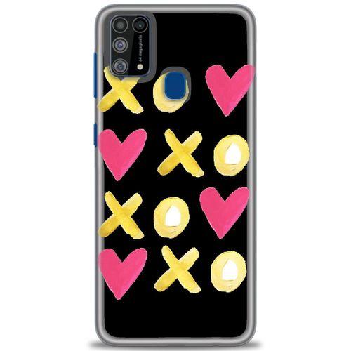 Samsung Galaxy M31 Kılıf HD Baskılı Kılıf - XOXOXO + Tam Ekran Koruyucu