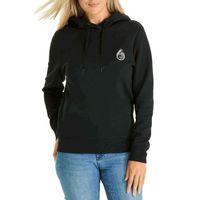 Turbo Göğüs Baskı Baskılı Siyah Kadın Kapşonlu Sweatshirt